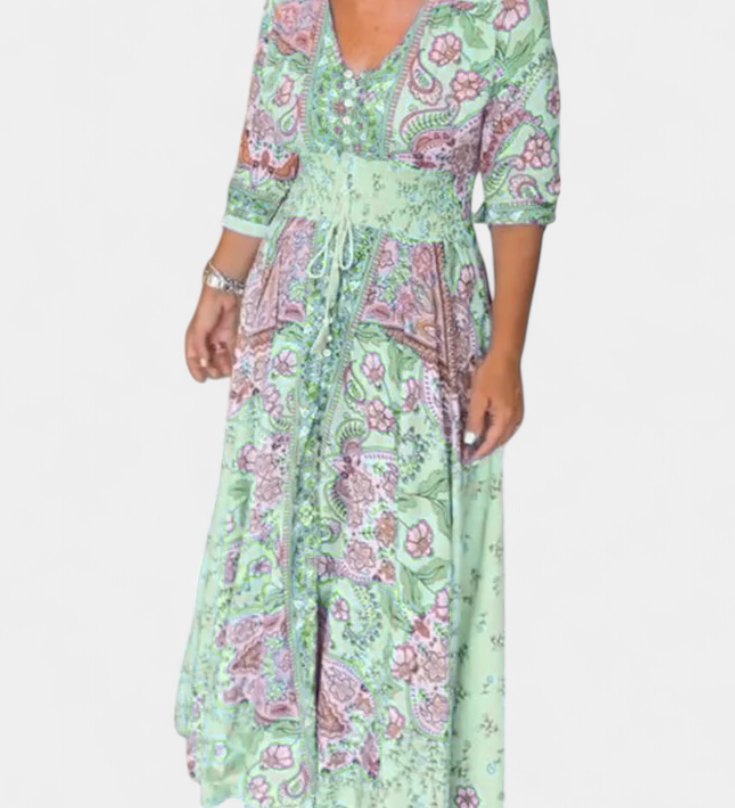 Dunya Casual Zomerjurk met V-hals