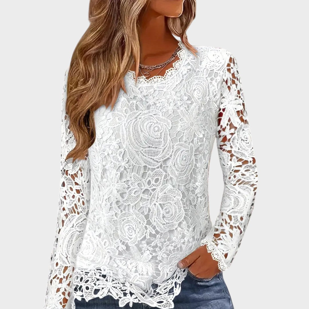 Julieta™ | Lange Mouw Kant Blouse