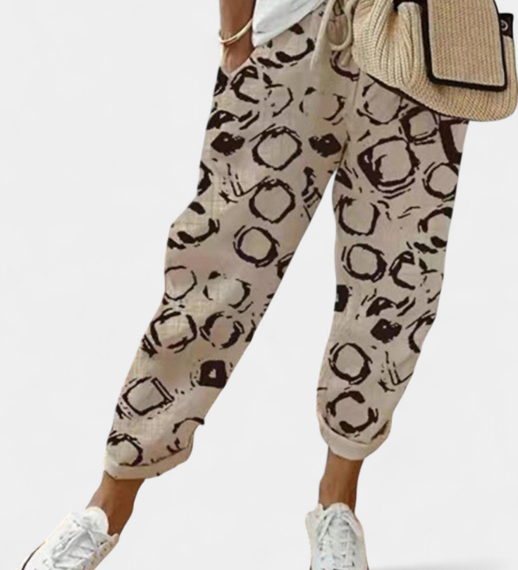Mely Relaxed Fit Linnen Broek met Tijdloze Stijl