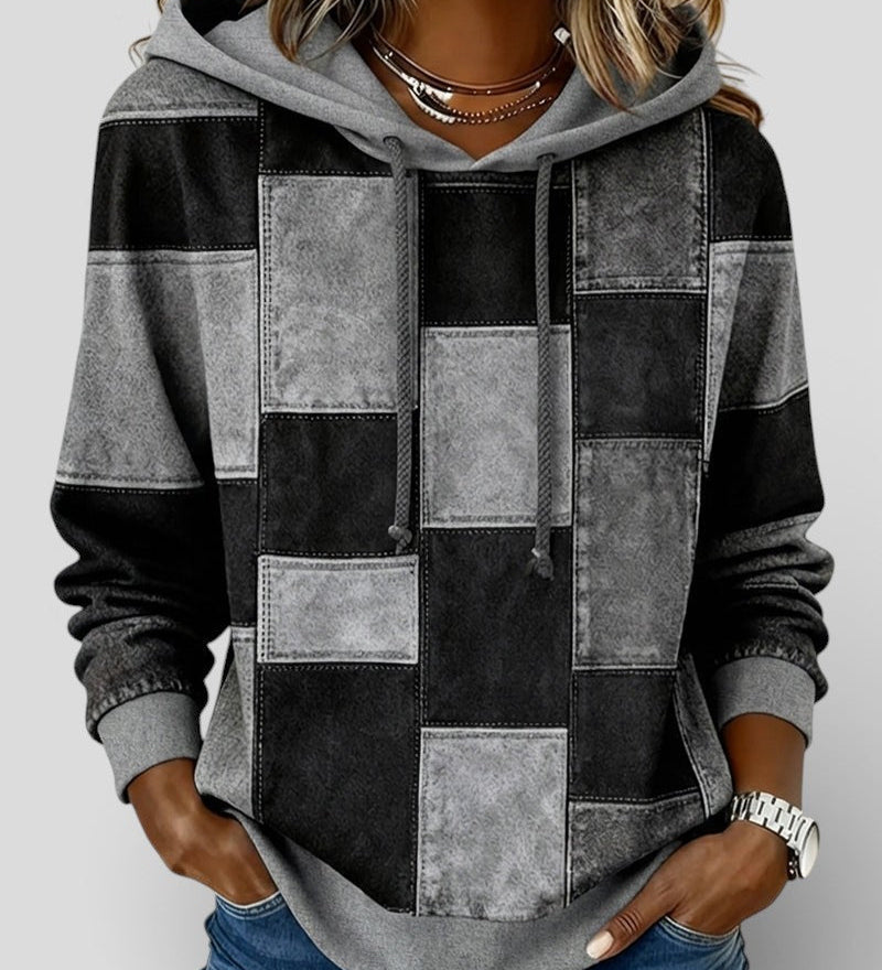 Lucía™ | Geruite Hoodie