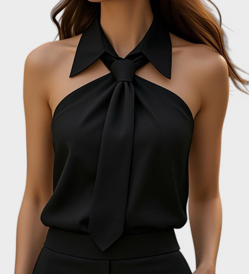 Lucía™ | Elegante Halter Blouse