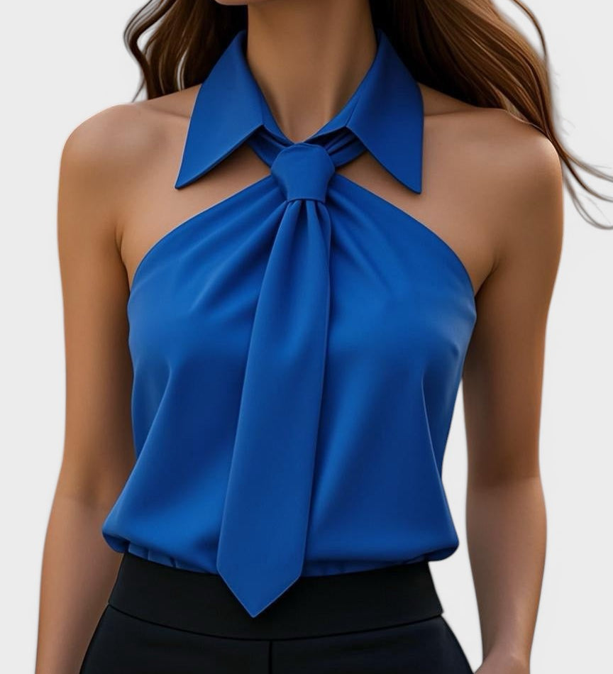 Lucía™ | Elegante Halter Blouse