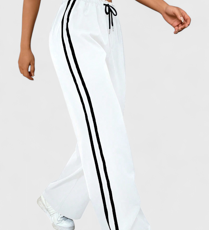 Alanys Wijde Sportbroek met Zijdetail