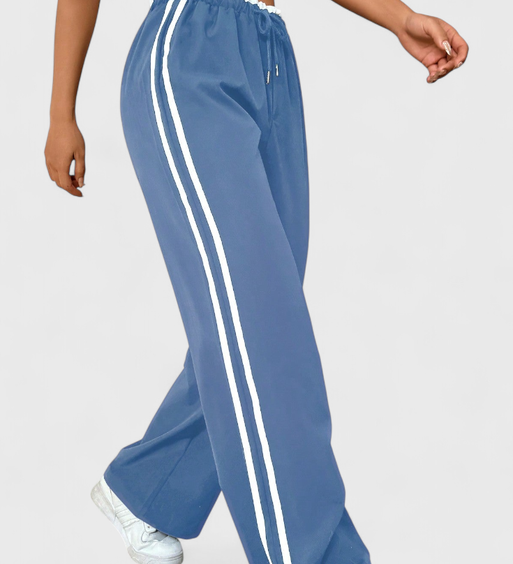 Alanys Wijde Sportbroek met Zijdetail
