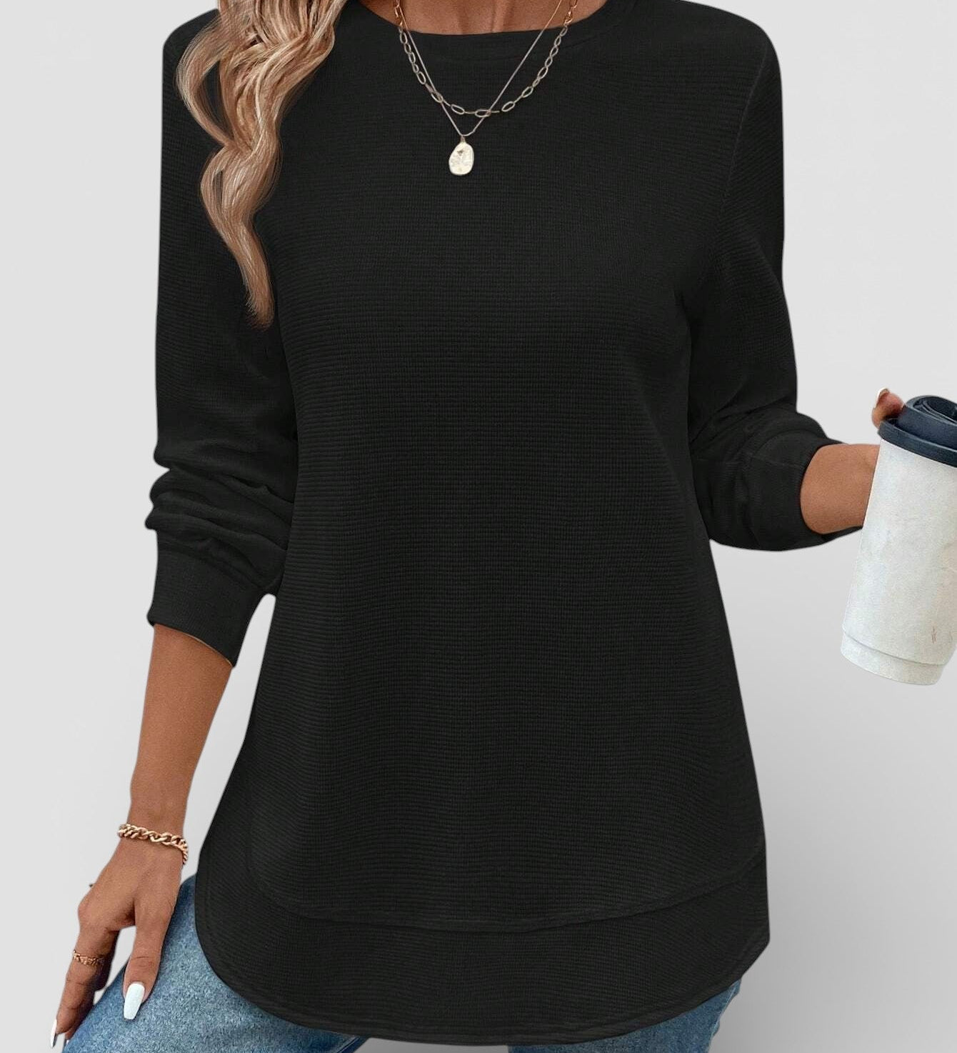 Ana™ | Essentiële Lange Mouwen Basis T-Shirt