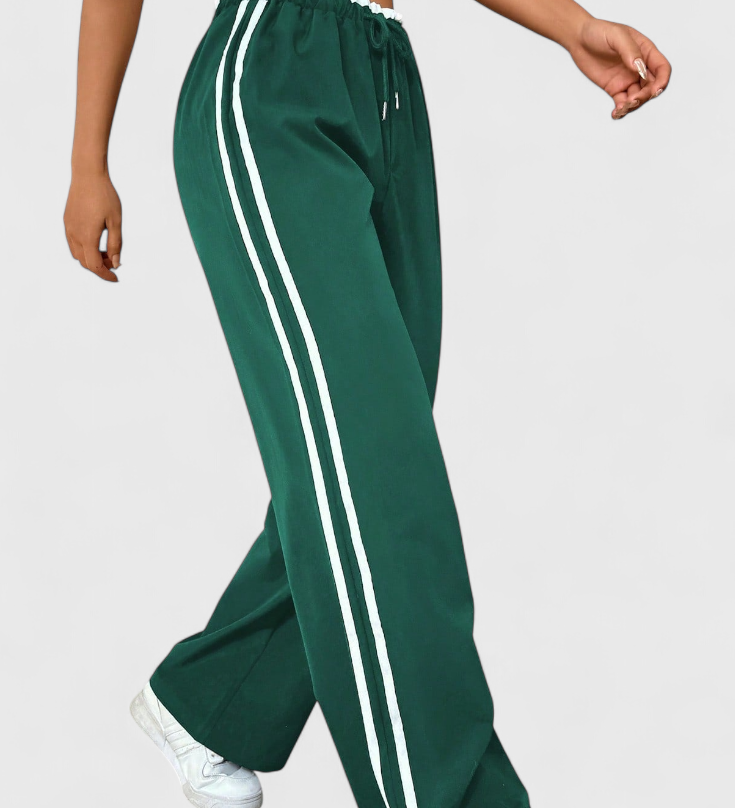 Alanys Wijde Sportbroek met Zijdetail