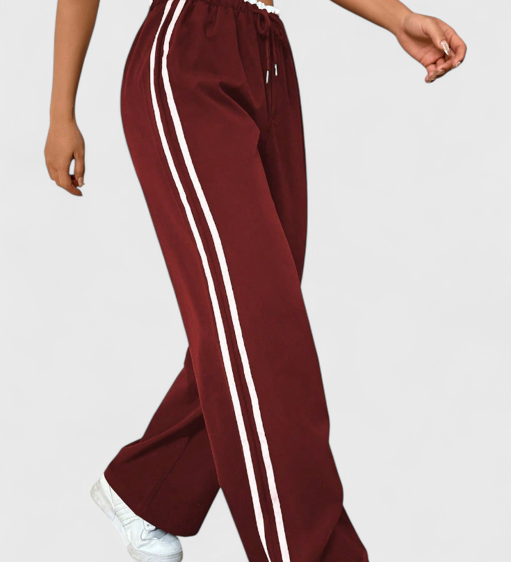 Alanys Wijde Sportbroek met Zijdetail