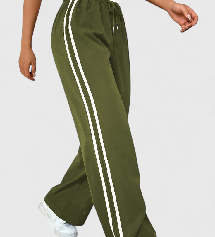 Alanys Wijde Sportbroek met Zijdetail