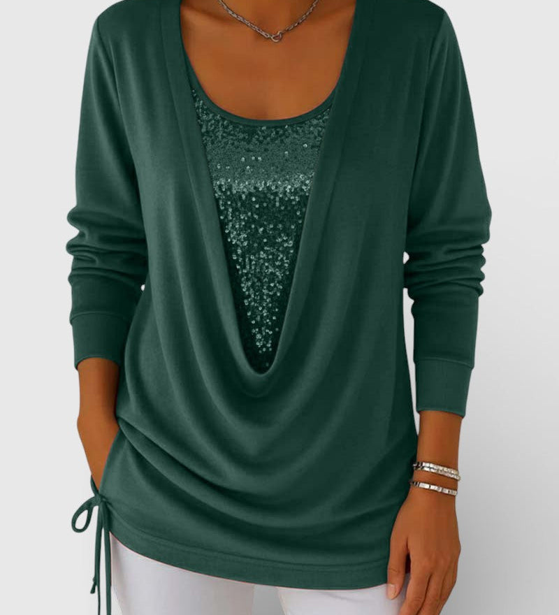 Lucía™ | Bicolor Premium Pailletten Top