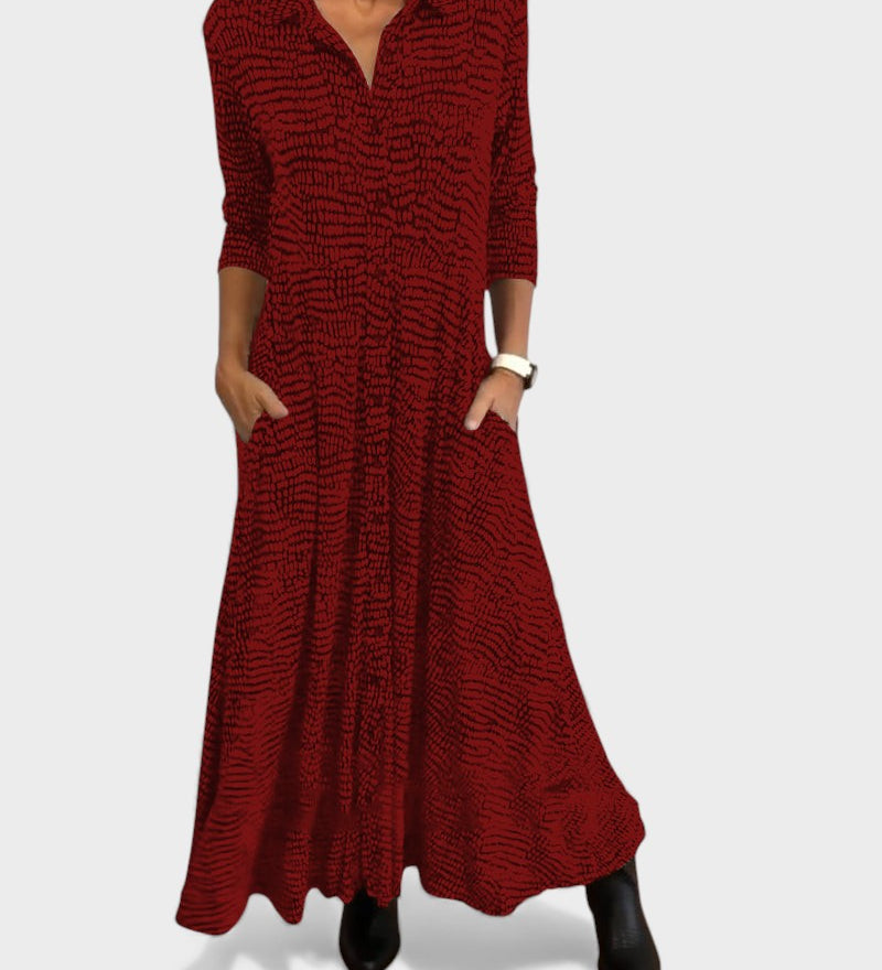 Julia™ | Fluid Maxi Shirt Jurk