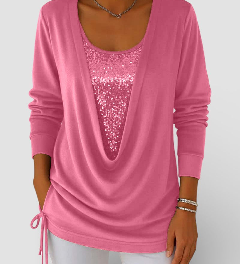 Lucía™ | Bicolor Premium Pailletten Top