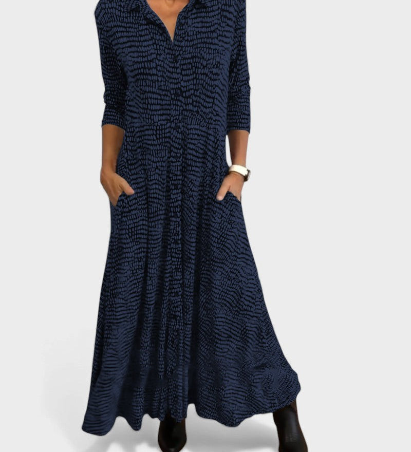 Julia™ | Fluid Maxi Shirt Jurk