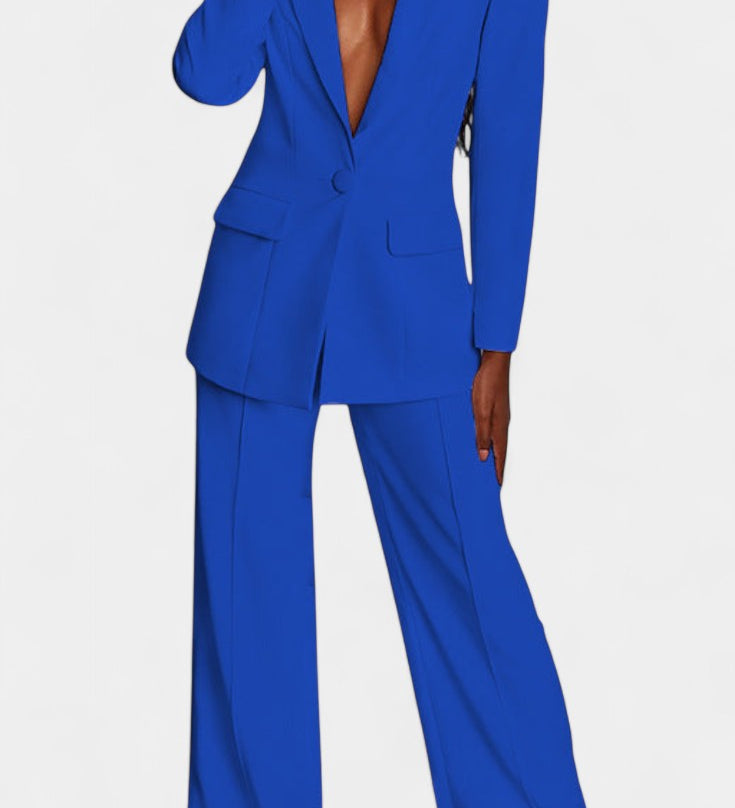 Marnie Tailored Blazer en Brede Pantalon Set