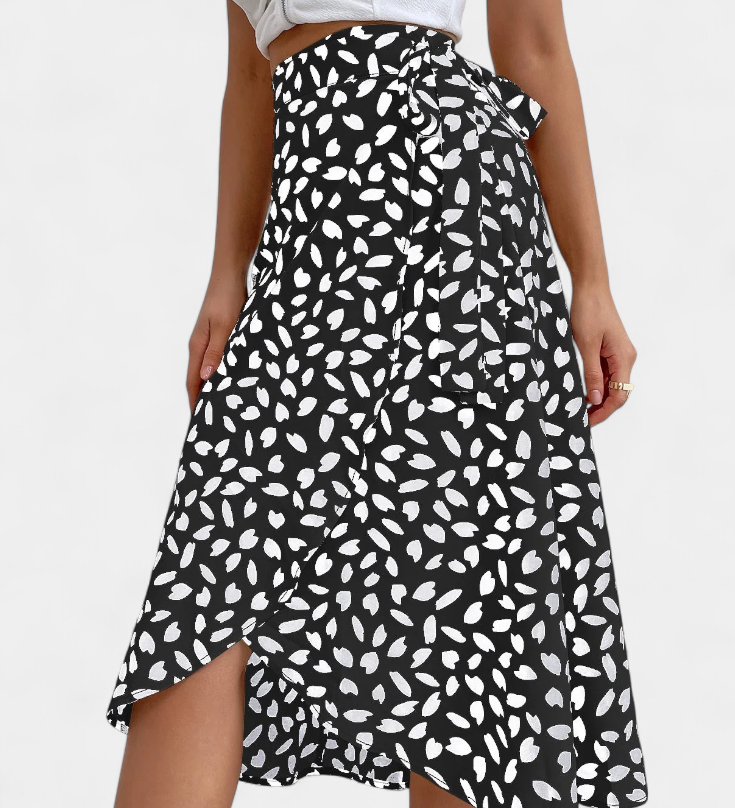 Camila Boho Wikkelrok met Asymmetrische Print