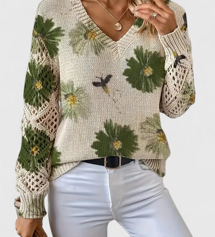 Antonia™ | Elegante trui met bloemenprint