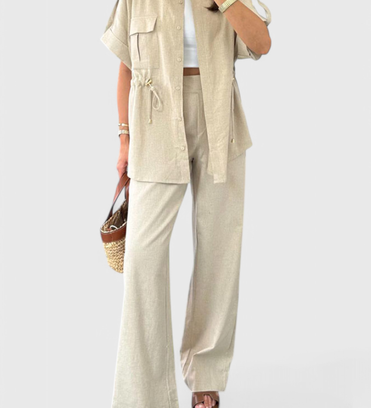 Lani Relaxed Twee-delige Shirt en Broek Set
