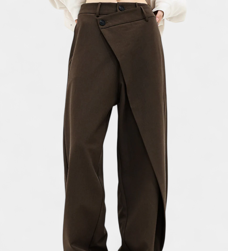 Oaklyn Rechte Pantalon met Moderne Drapering