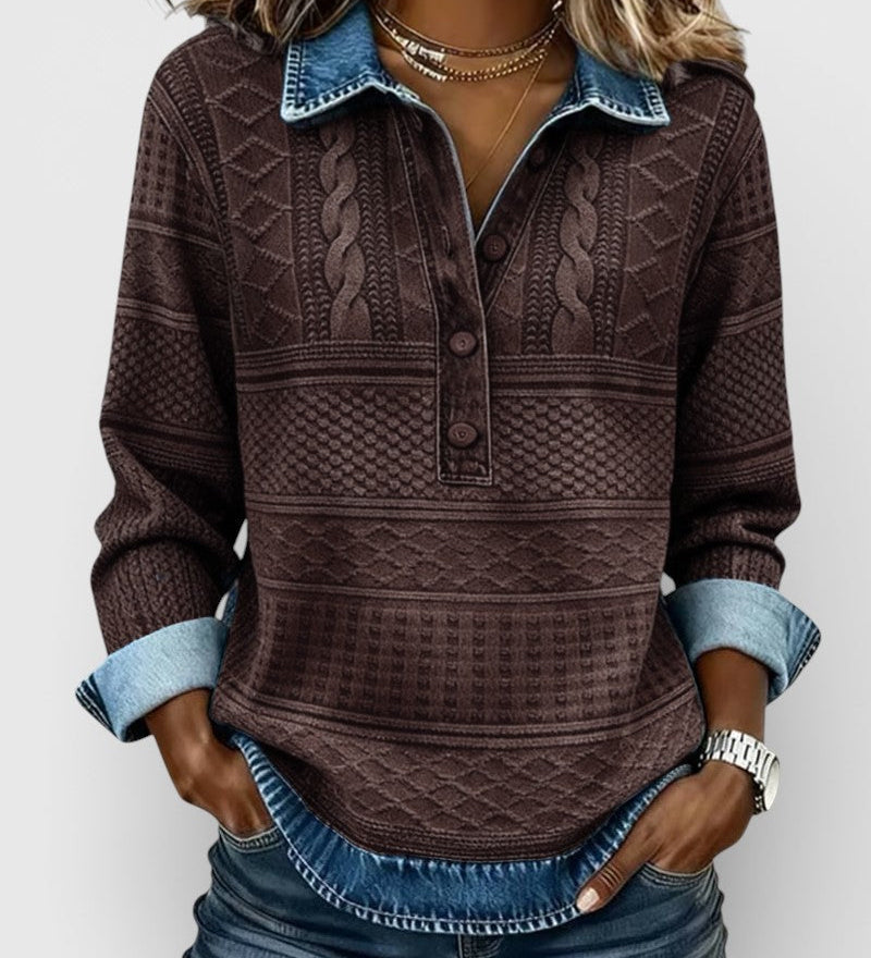 Rosenda™ | Elegante Half-Knoop Sweatshirt