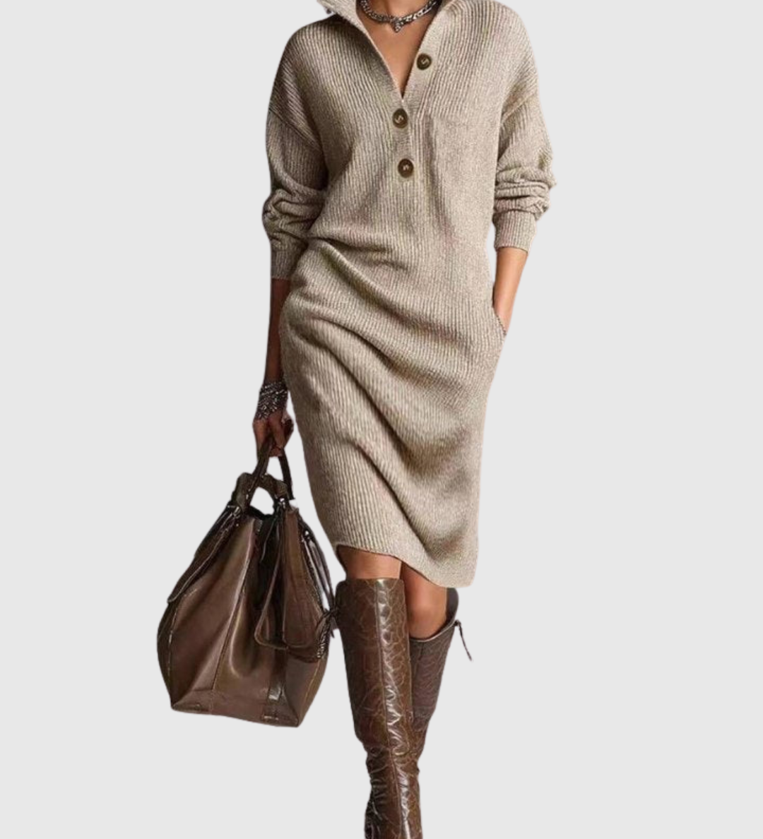 Alba™ | Elegante midi gebreide jurk