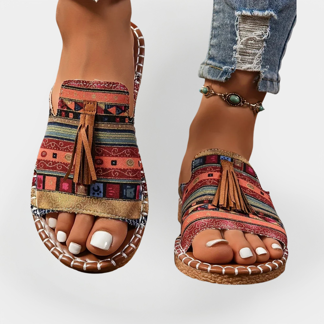 Prachtige Handgemaakte Sandalen met Franje