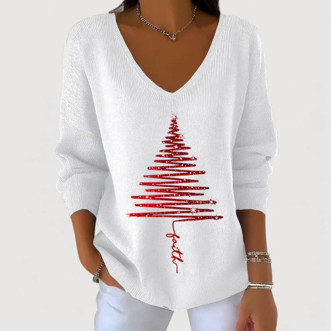 Marta™ | Kersttop met Feestelijke Details