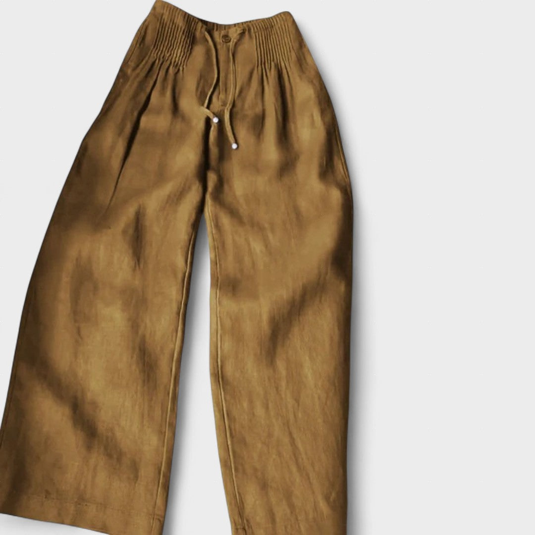 Ángeles™ | Brede Katoenen en Linnen Broek