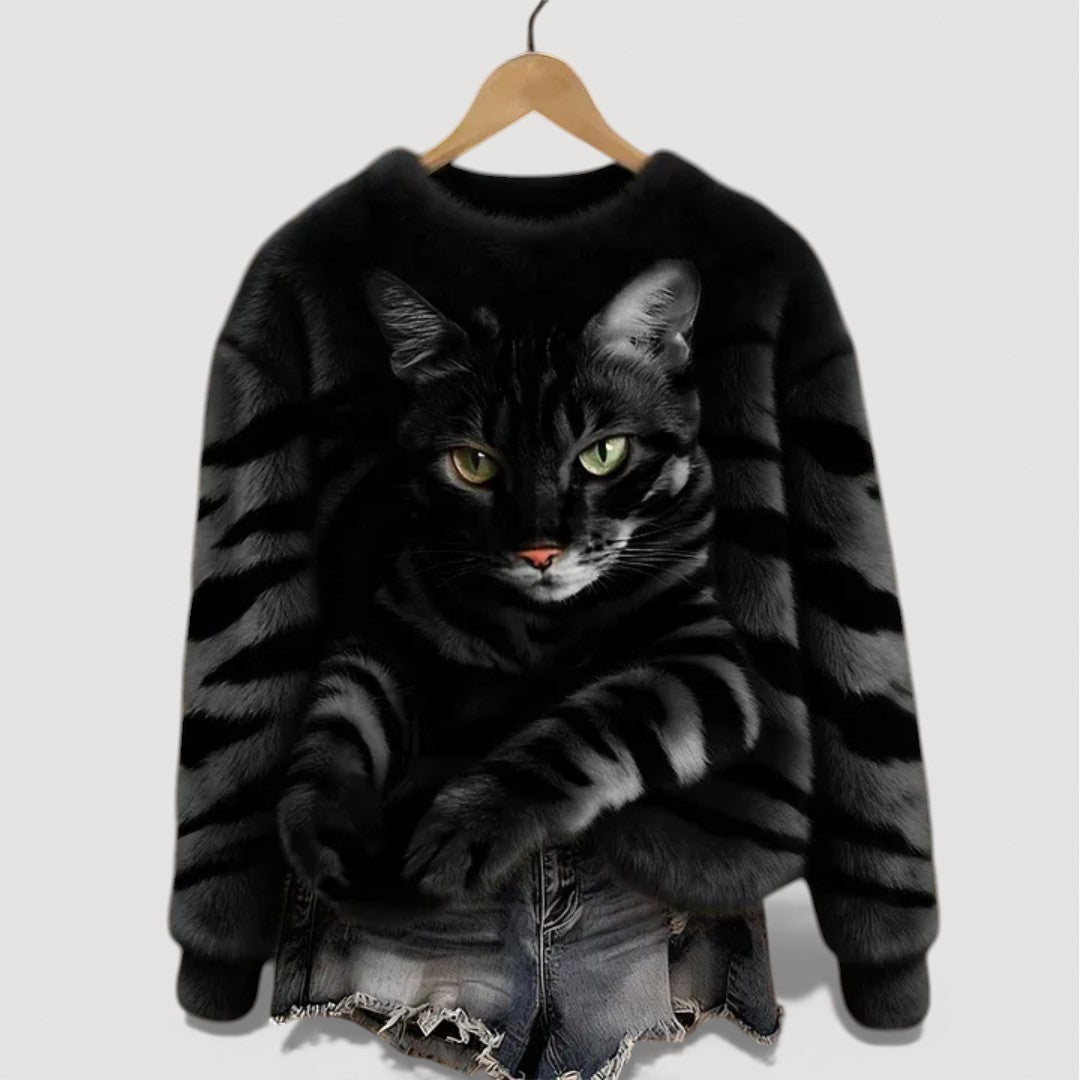 Clara™ | Warme Jersey met Feline Detail