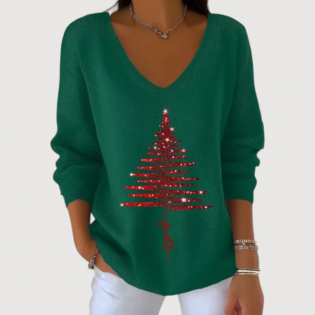 Marta™ | Kersttop met Feestelijke Details