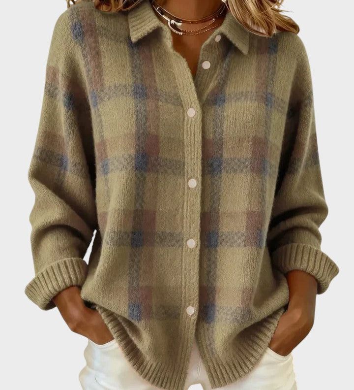 Alba™ | Retro Ruit Contrast Trui