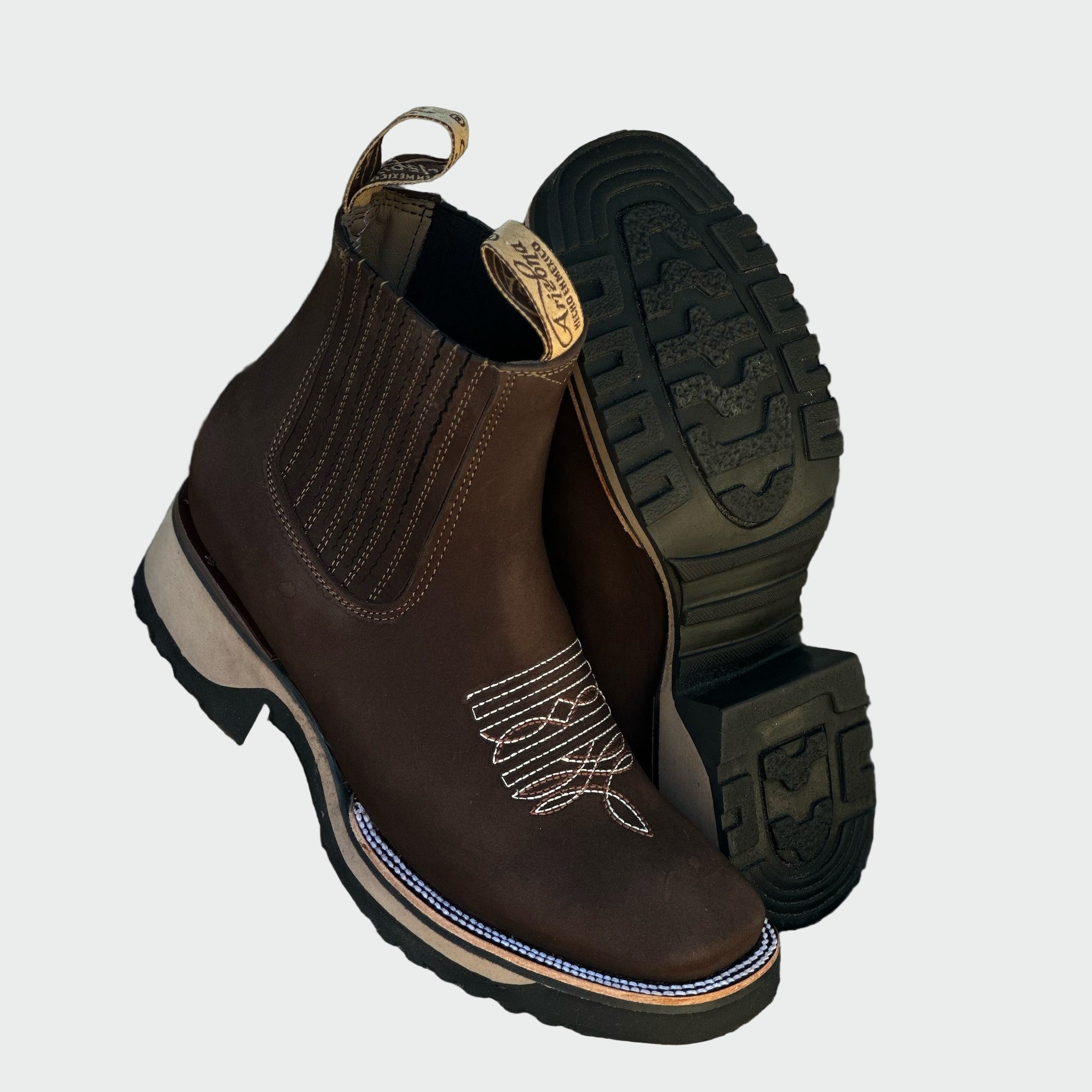 Ana | Elegante Duurzame Bruine Leren Cowboylaarzen