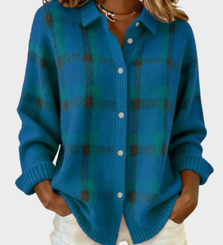 Alba™ | Retro Ruit Contrast Trui