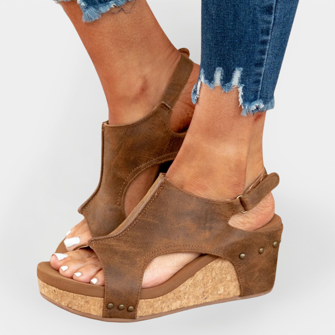 Suède Platform Sandalen