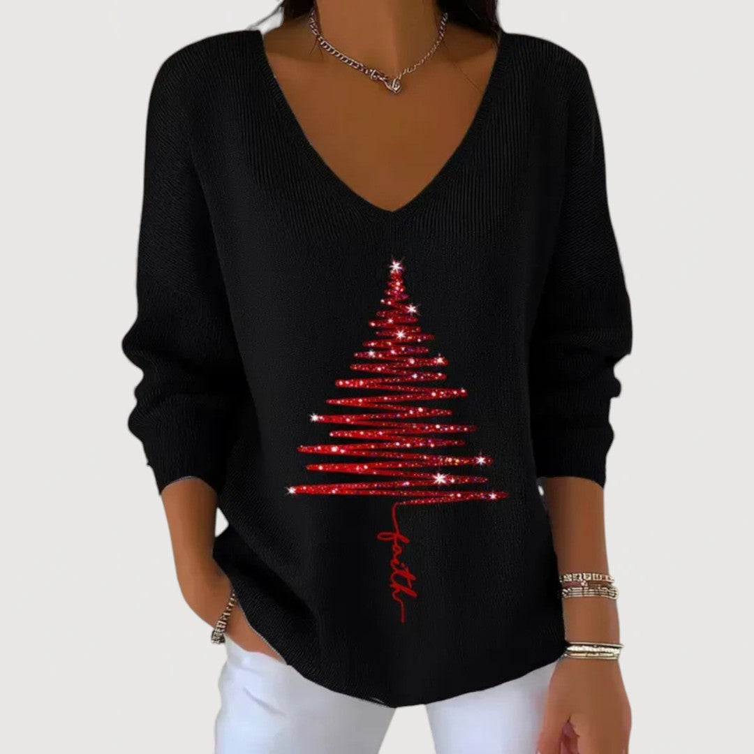 Marta™ | Kersttop met Feestelijke Details