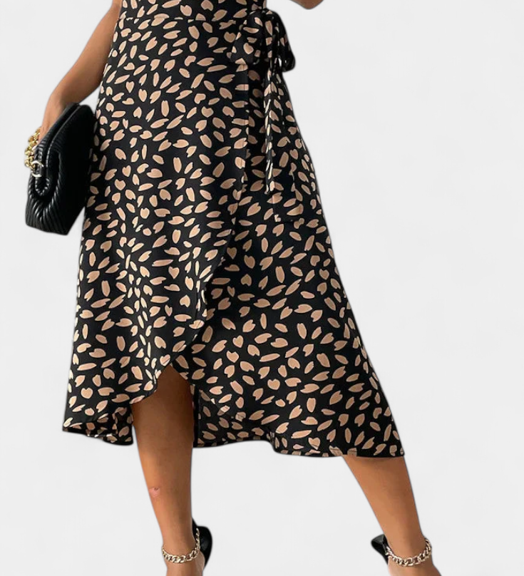 Camila Boho Wikkelrok met Asymmetrische Print