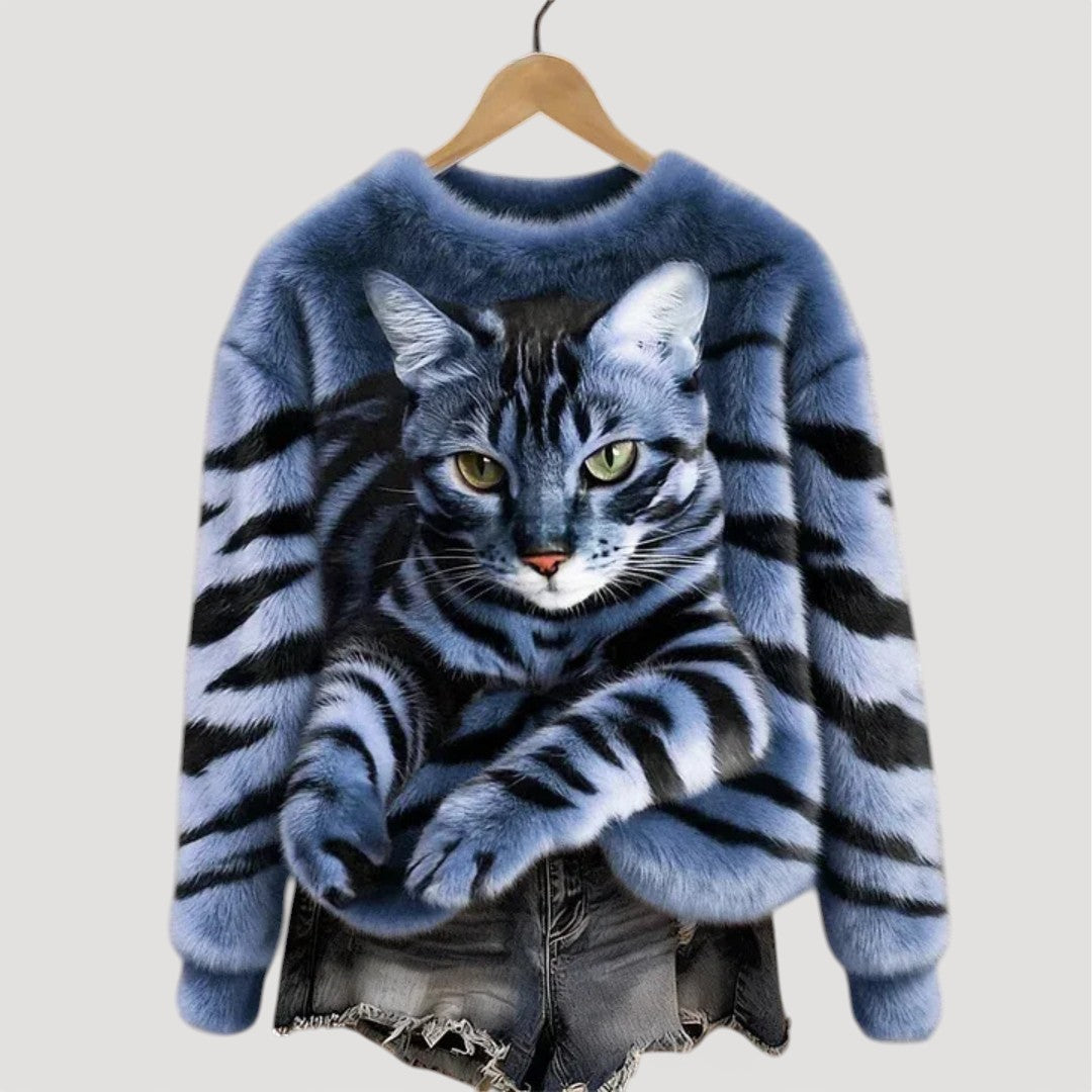 Clara™ | Warme Jersey met Feline Detail