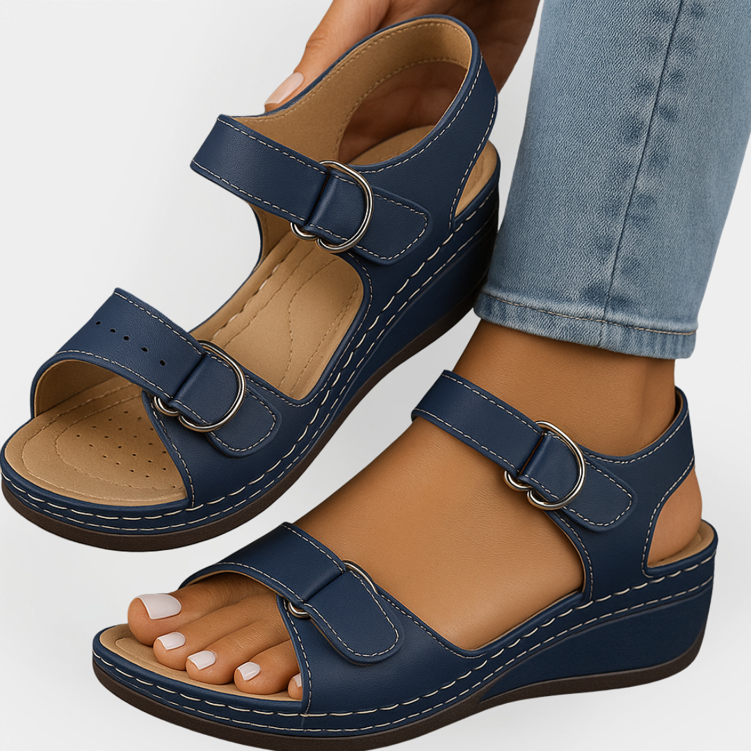 Leren Orthopedische Sandalen met Hak
