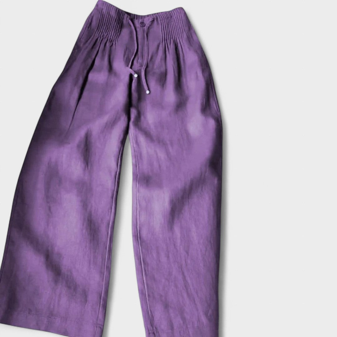 Ángeles™ | Brede Katoenen en Linnen Broek