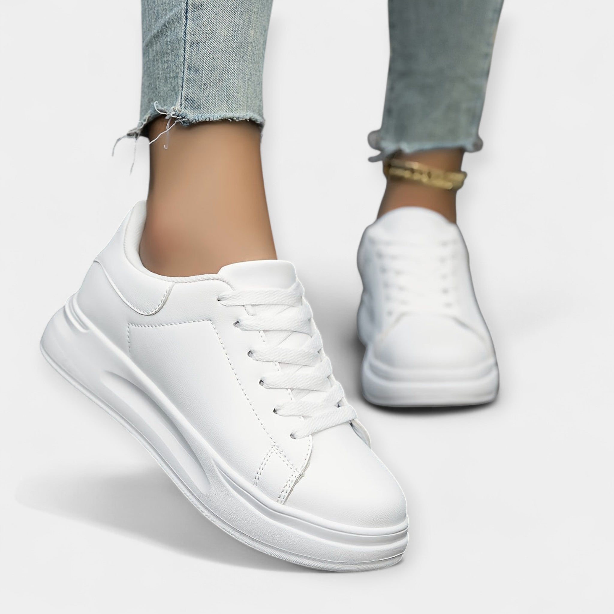 Witte Leren Sportschoenen