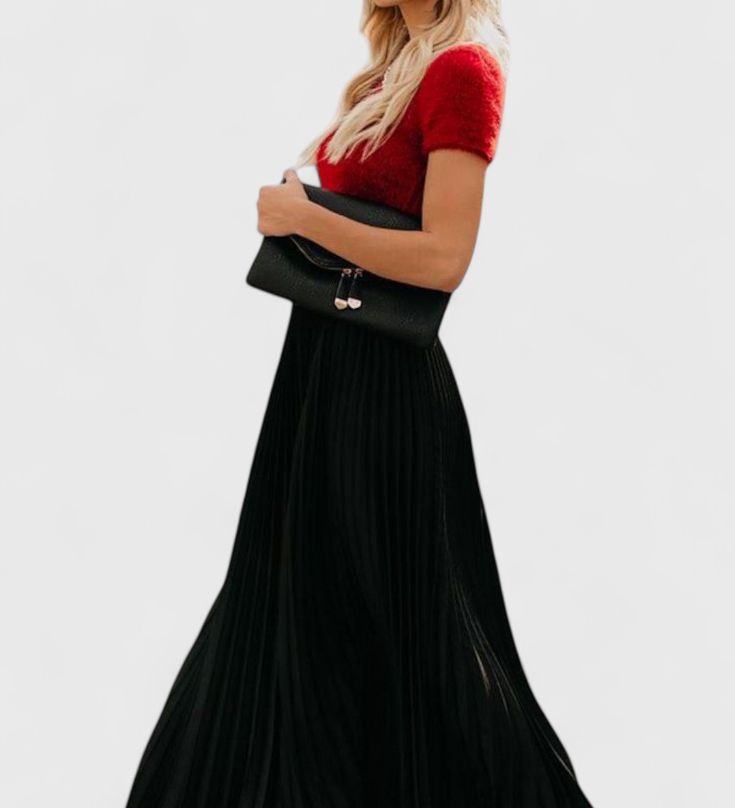 Mila Hoge Taille Plissé Rok