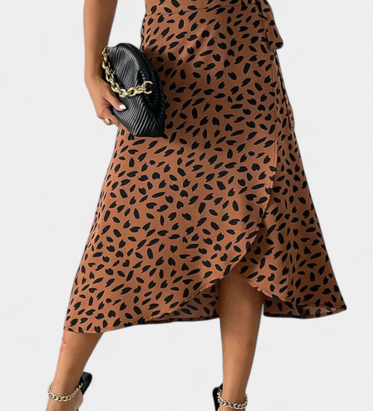 Camila Boho Wikkelrok met Asymmetrische Print