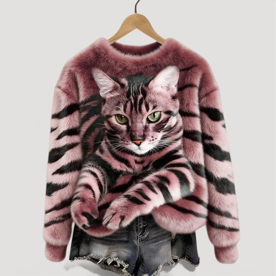 Clara™ | Warme Jersey met Feline Detail