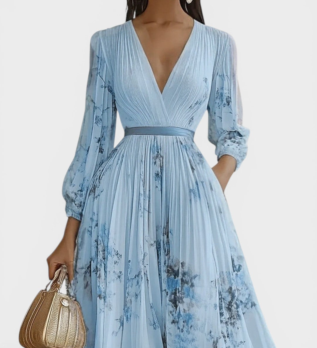 Ariadna™ | Elegante Bloemen Plissé Jurk