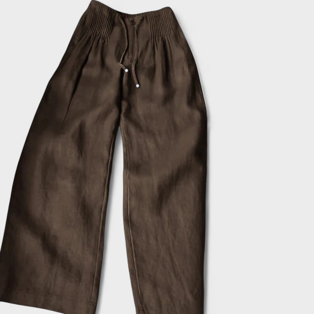 Ángeles™ | Brede Katoenen en Linnen Broek