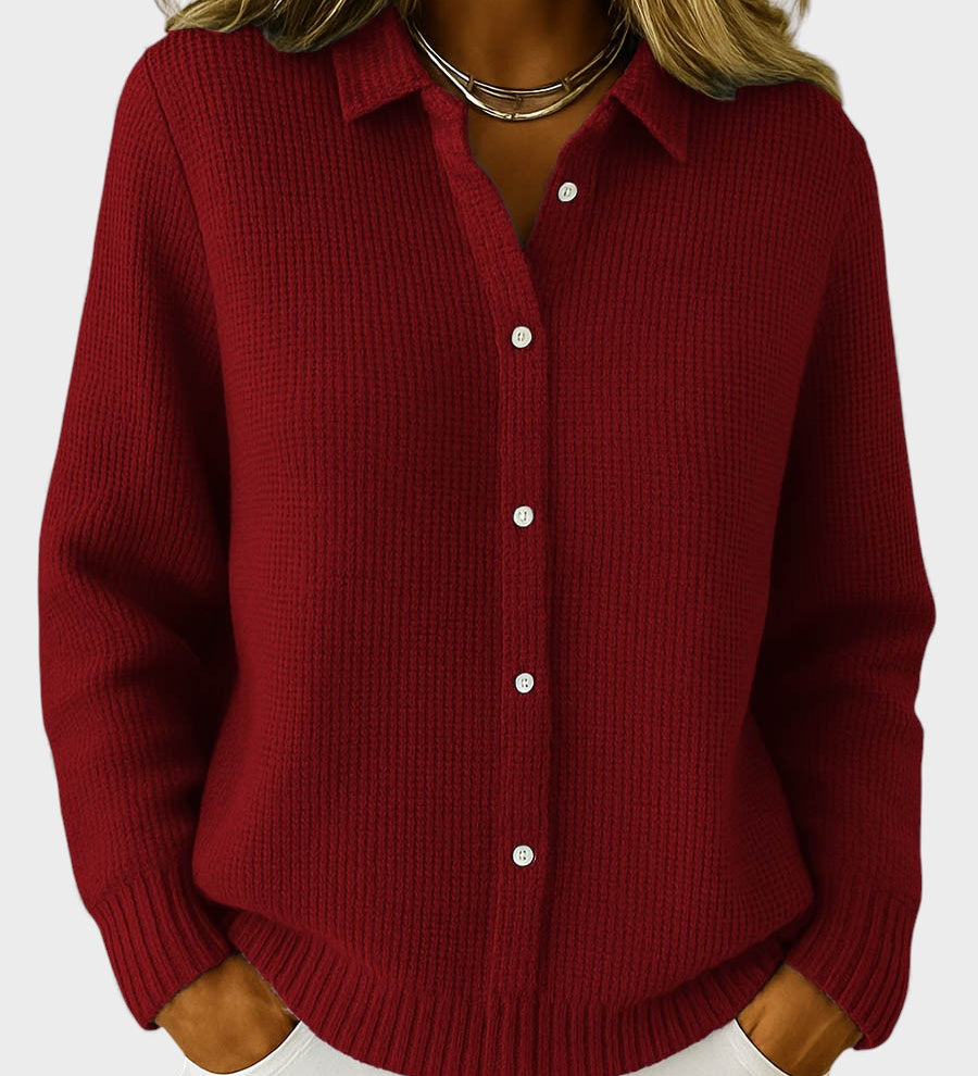 Lucía™ | Klassieke Knop Brei Cardigan