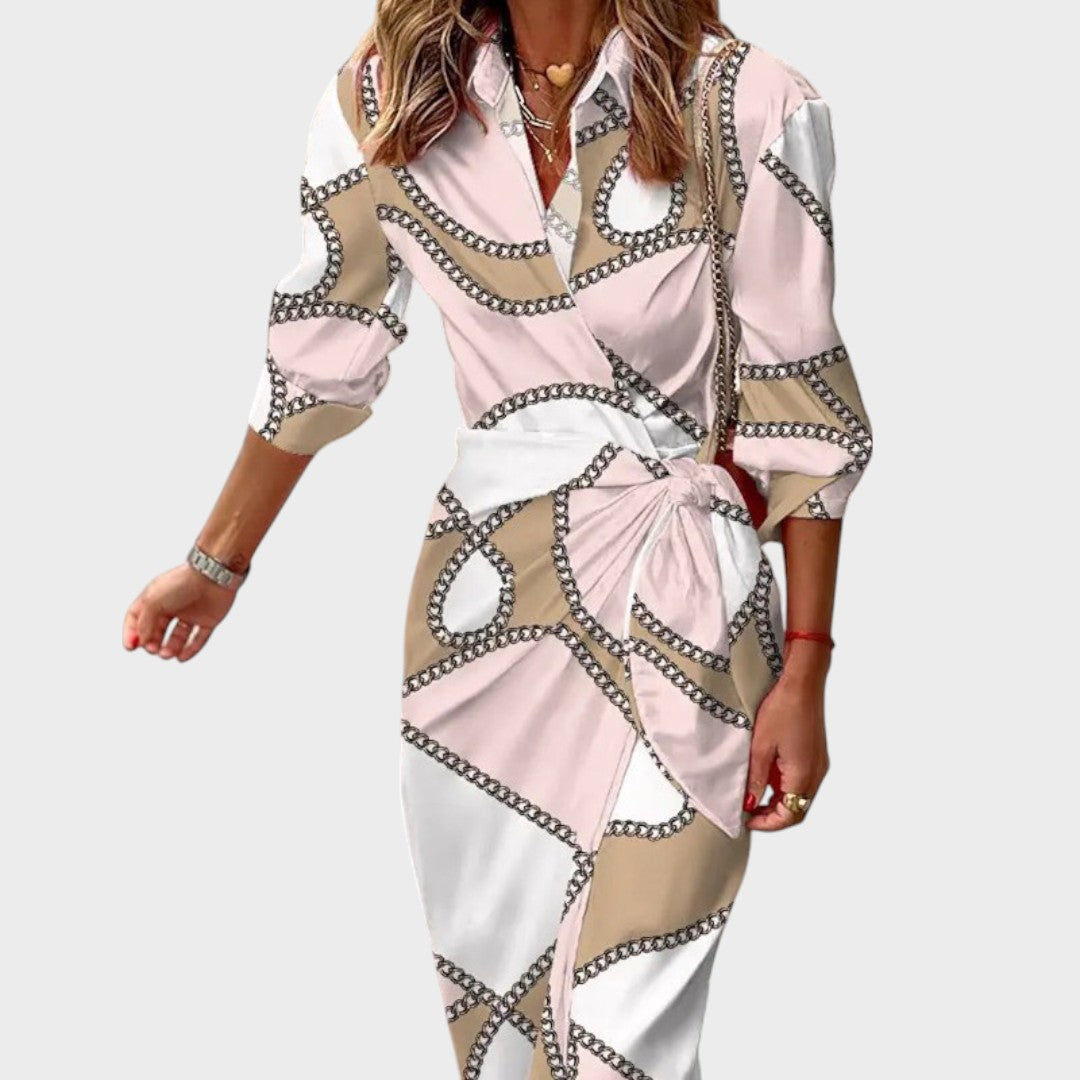 Tina™ | Lange Cross-Over Jurk