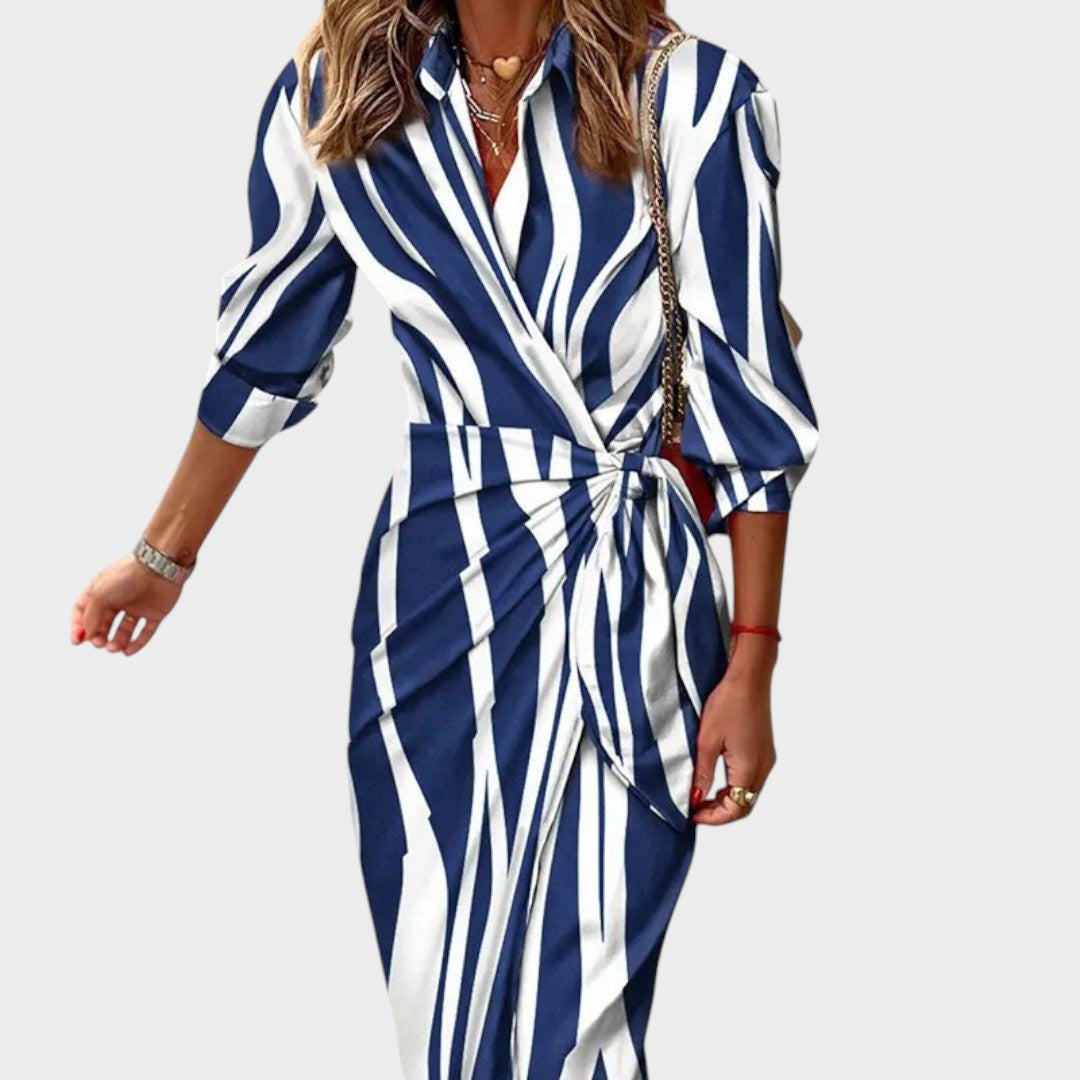 Tina™ | Lange Cross-Over Jurk