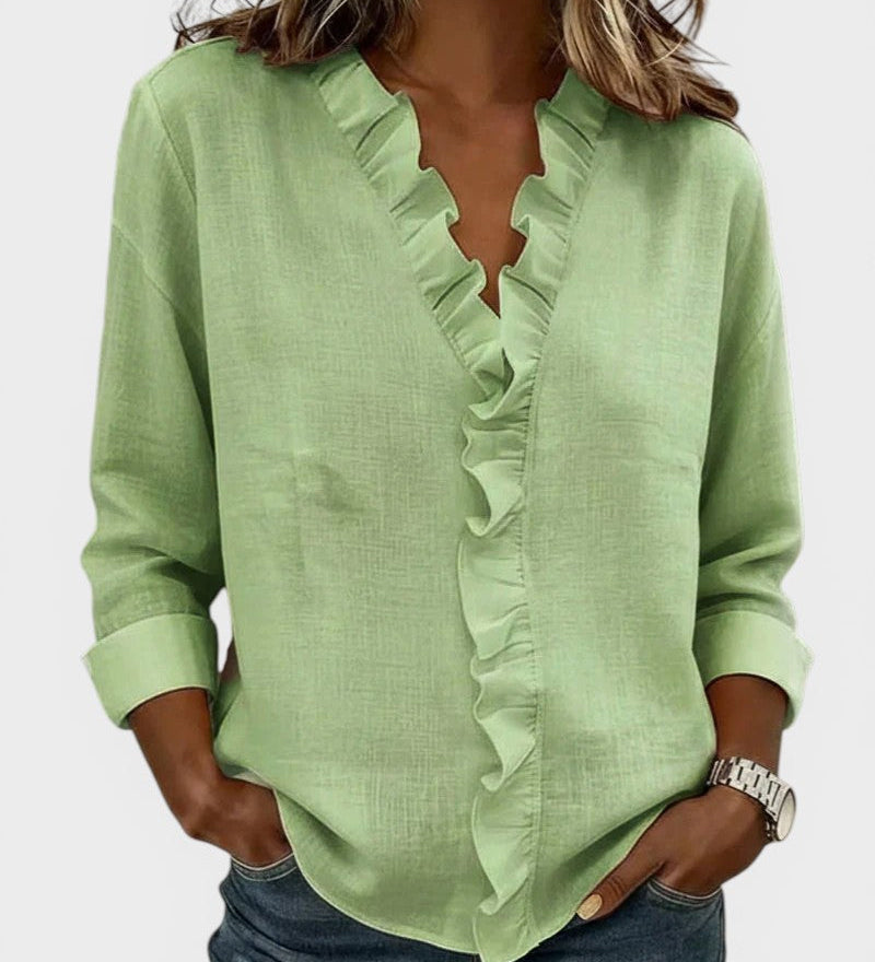 Jimena™ | Elegante en Lichtgewicht Rimpelblouse