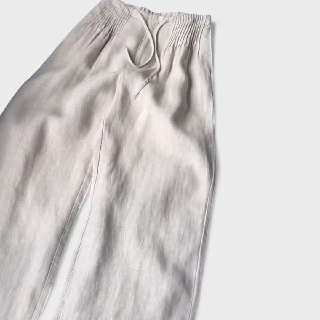 Ángeles™ | Brede Katoenen en Linnen Broek