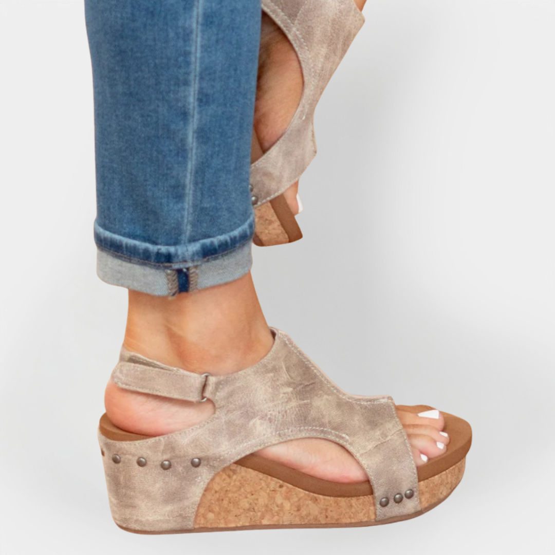 Suède Platform Sandalen