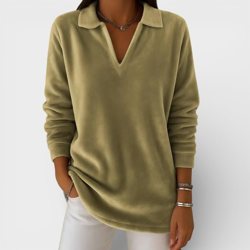 Amelia™ | Zachte Jersey met V-hals
